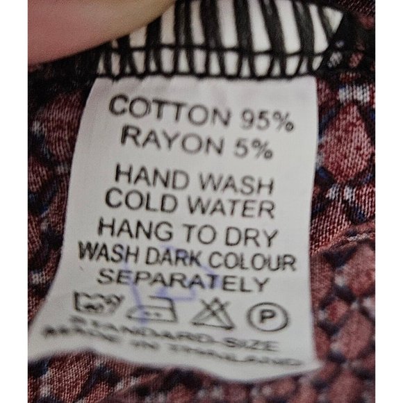 Culture Shop Tie Spaghetti Strap Dress Red Blue Pattern Sundress - Picture 5 of 7